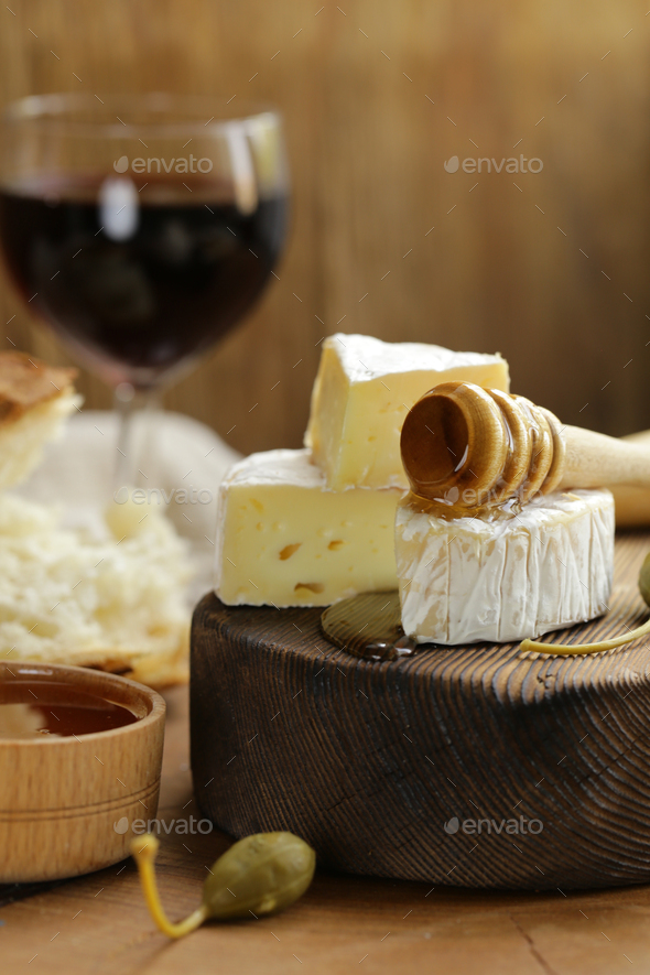 Brie Cheese with Honey Stock Photo by Dream79 PhotoDune